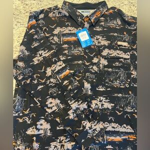 Columbia Long Sleeve Button Down Sharptail Flannel Camo Duck Hunt Shirt XXL NWT